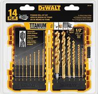 DEWALT Drill Bit Set, Titanium, 14-Piece (DW1354),Yellow