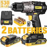 Cordless Drill, 20V Drill Driver 2x2000mAh Batteries, 530 In-lbs Torque, 24+1 Torque Setting, Fast Charger 2.0A, 2-Variable Speed, 33pcs Accessories, 1/2″ Metal Keyless Chuck, Upgraded Version  by TECCPO